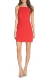 French Connection Whisper Light Sheath Minidress In Shanghai Red