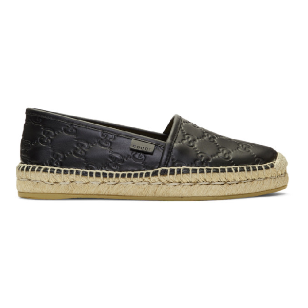 gucci women's pilar leather espadrille flats