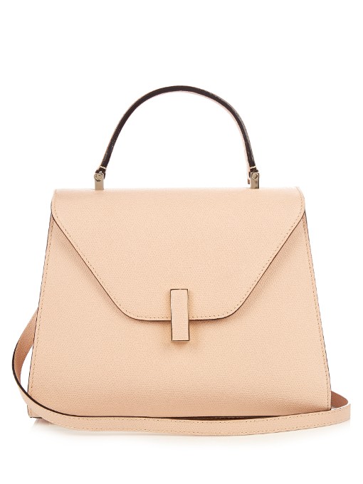 Valextra Iside Medium Grained-leather Tote In Nude-pink | ModeSens