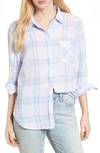 Rails Charli Shirt In Pale Blue White