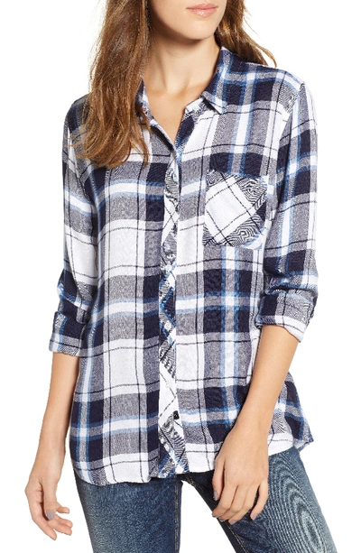 Rails Hunter Plaid Shirt In White/ Navy/ Sapphire