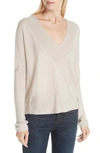 Eileen Fisher Boxy Tencel Lyocell & Silk Sweater In Maple Oat
