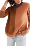 Madewell Westlake Colorblock Pullover In Heather Harvest