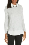 Ted Baker Suzaine Layered Sweater In Grey