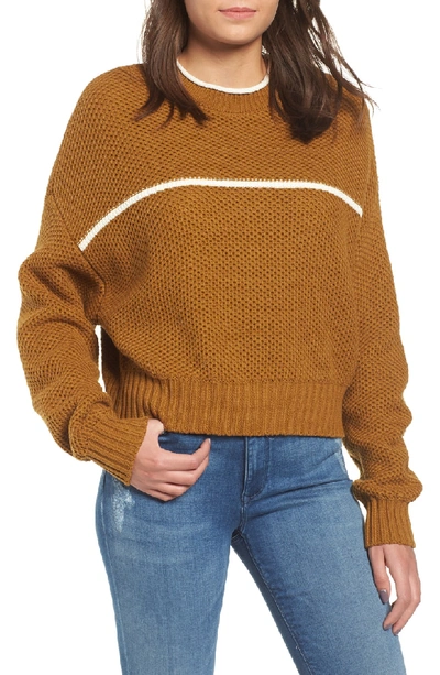 Rvca Jammer Seed Stitch Sweater In Beeswax