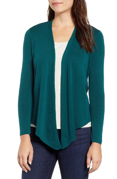 Nic + Zoe 4-way Convertible Lightweight Cardigan In Emerald Heather