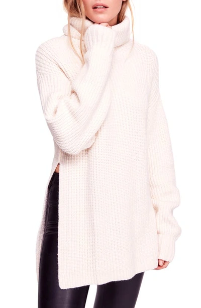 Free People Eleven Turtleneck Sweater In Cream