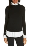 Ted Baker Colour By Numbers Llilyy Silk Top In Black
