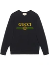 Gucci Black Sequin-embellished Cotton Sweatshirt In 1226 Black/ Yellow/ Mc