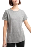 Richer Poorer Pocket Tee In Heather Grey