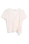 Madewell Texture & Thread Wrap Top In Bright Ivory