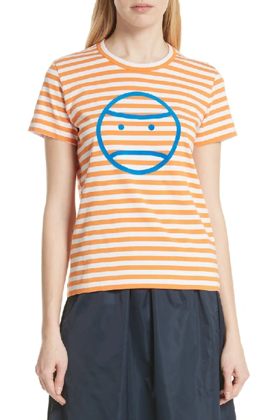 Tory Sport Little Grumps Stripe Tee In Classic Stripe