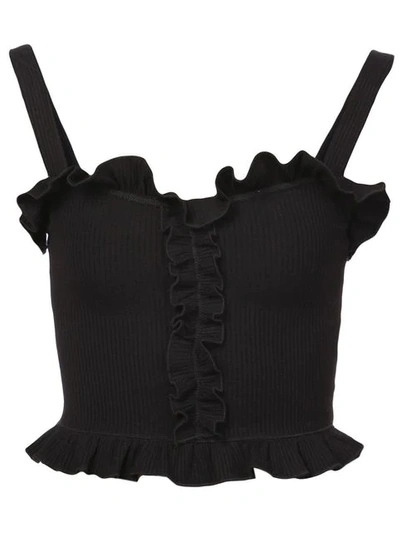 Reformation Trixie Top In Black