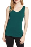 Nic + Zoe Stretch Tank In Emerald