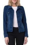 Liverpool Knit Denim Jacket In Dark Americana