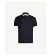 Gucci Logo-taping Cotton-piqué Polo Shirt In Navy