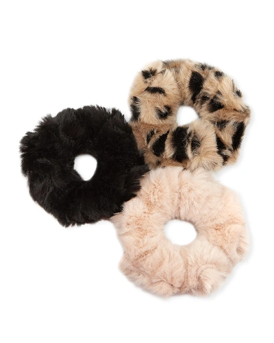 Fabulous Furs Couture Faux-fur Hair Scrunchies, Set Of 3 In Multi
