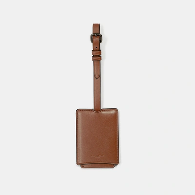 Coach Luggage Tag In Saddle