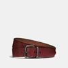 Coach Harness Buckle Cut-to-size Reversible Belt, 38mm In Red Currant/saddle
