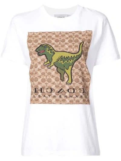 Coach Signature Rexy Cotton T-shirt In Optic White
