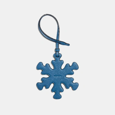 Coach Snowflake Ornament In Blue