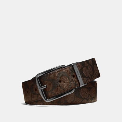 Coach Wide Harness Cut-to-size Reversible Belt In Signature Canvas In Mahagoni