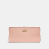 Coach Skinny Wallet In Nude Pink/gold