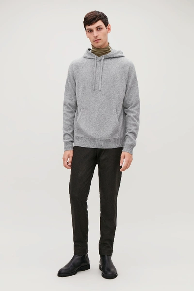 Cos Cashmere Hoodie In Grey