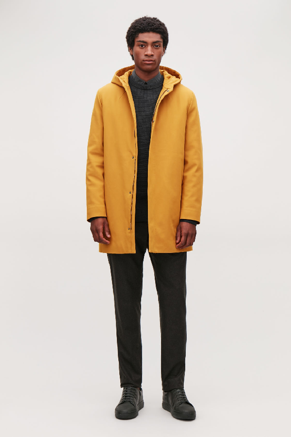 Cos Padded Cotton Parka In Yellow | ModeSens