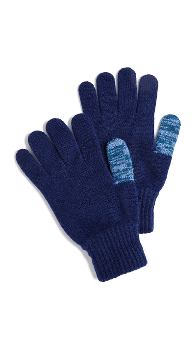 Paul Smith Twisted Thumb Gloves In Blue