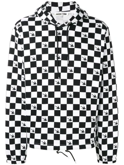 Mcq By Alexander Mcqueen Mcq Alexander Mcqueen Black And White Check Swallow Hoodie