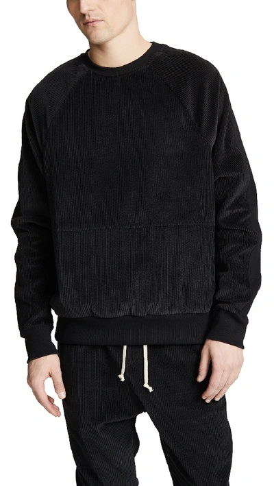 Twenty Champlain Corduroy Pullover In Black