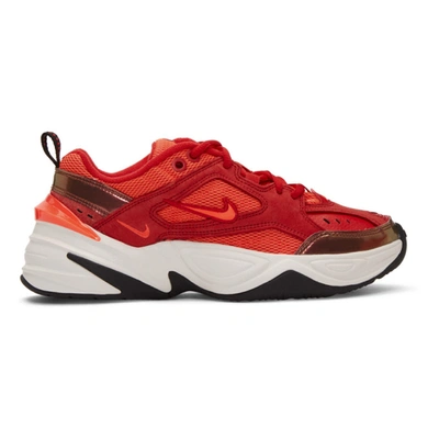 Nike Women's M2k Tekno Suede Casual Shoes, Red In 600 Red