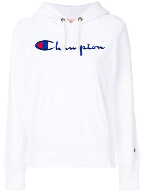 champion rev weave hoodie white