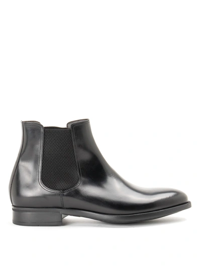 Moreschi Black Smooth Leather Chelsea Boots