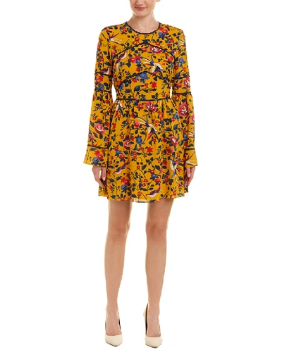 Tanya Taylor Silk Mini Dress In Yellow