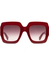 Gucci Square-frame Sunglasses In Red