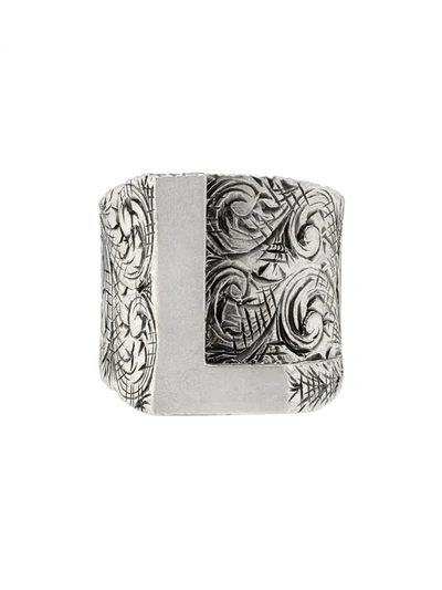 Gucci Letters 'l' Ring In Silver