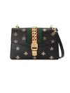 Gucci Sylvie Bee Star Small Shoulder Bag In Black