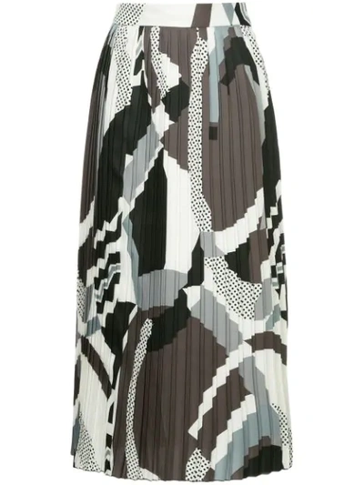 Ballsey Printed Pleated Skirt - Multicolour