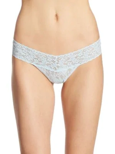 Hanky Panky Low Rise Hipster Thong In Powder Blue