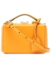 Mark Cross Grace Small Box Leather Crossbody Bag In Marigold