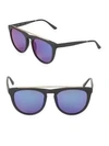 Smoke X Mirrors Road Runner 53mm Browline Sunglasses In Matte Black