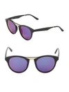 Smoke X Mirrors Black Betty 48mm Round Cat-eye Sunglasses In Blue Black