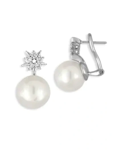 Majorica North Star Crystal & Faux-pearl Stud Earrings In White