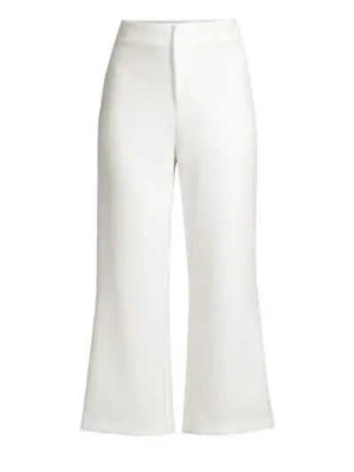 Alice And Olivia Alice + Olivia Lorinda High-rise Cropped Wide-leg Pants In Off White