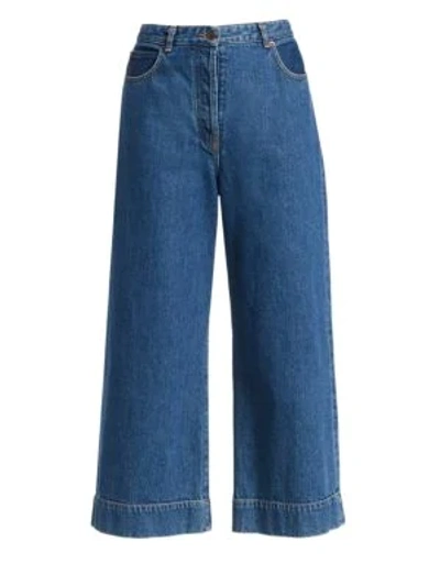 The Row Edna Wide-leg Jeans In Indigo