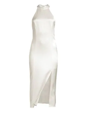 off white halter dress