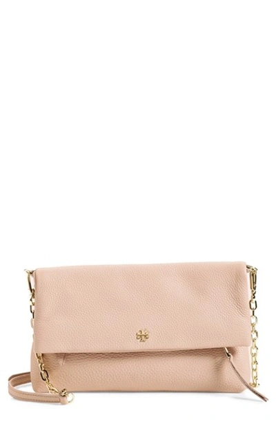 Tory Burch Foldover Crossbody Bag In Light Oak | ModeSens