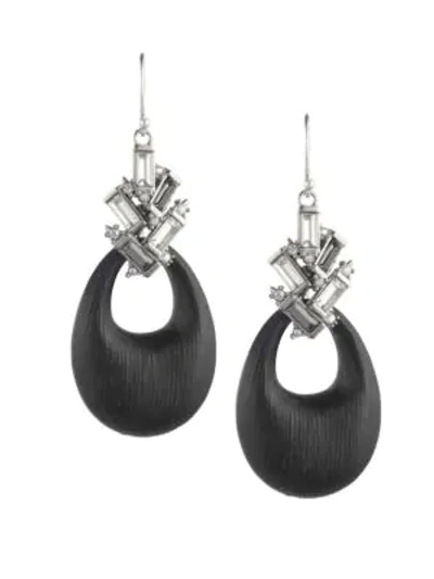Alexis Bittar Swarovski Crystal Baguette Cluster Drop Earrings In Black